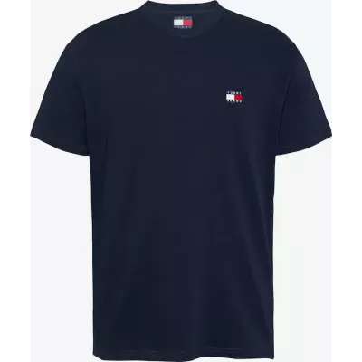 T-shirt homme Tommy Jeans REGULAR LIGHTWEIGHT BADGE TEE DM0DM19735-C1G bleu marine en coton avec coupe régulière