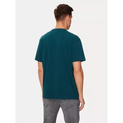 T-shirt homme Tommy Jeans T-SHIRT SIGNATURE TWIST DM0DM19683-CWG vert en coton avec logo signature sur le devant