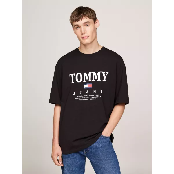 T-SHIRT HOMME OVERSIZED TWIST NOIR
