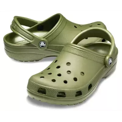 Sabot Crocs Classic Army Green vert olive léger et respirant avec bride pivotante 10001-309