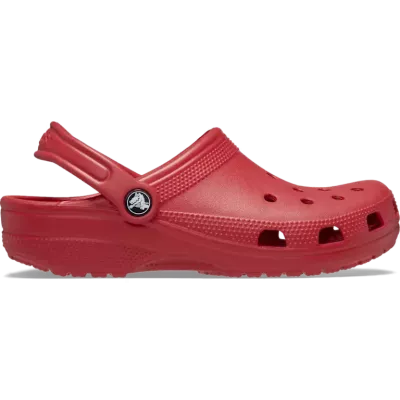 Sabot Crocs Classic rouge ultra léger avec bride arrière et ventilation respirante 10001-6WC