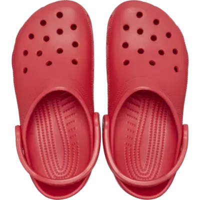 Sabot Crocs Classic rouge ultra léger avec bride arrière et ventilation respirante 10001-6WC