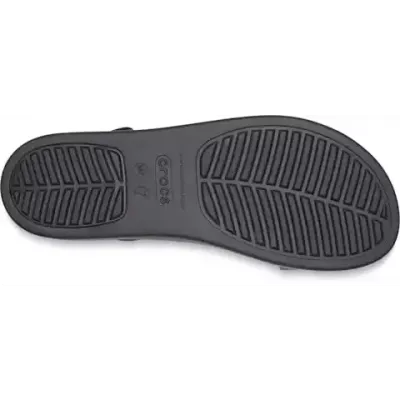 Sandales compensées Crocs Brooklyn Low Wedge noir pour femme avec brides ajustables et confort LiteRide™ 206453-060