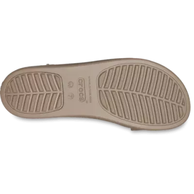 Sandales compensées Crocs Brooklyn Low Wedge marron femme avec brides réglables et confort LiteRide™ 206453-2EL