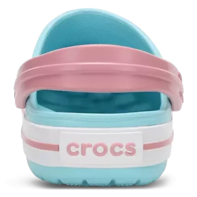 Sabots Crocs Crocband bébé turquoise réf 207005-4S3 avec bande sportive et brides pivotantes
