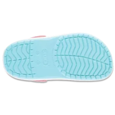 Sabots Crocs Crocband bébé turquoise réf 207005-4S3 avec bande sportive et brides pivotantes