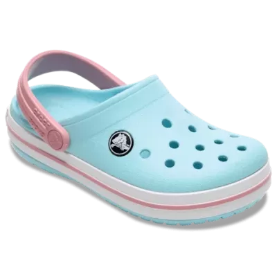 Sabots Crocs Crocband bébé turquoise réf 207005-4S3 avec bande sportive et brides pivotantes