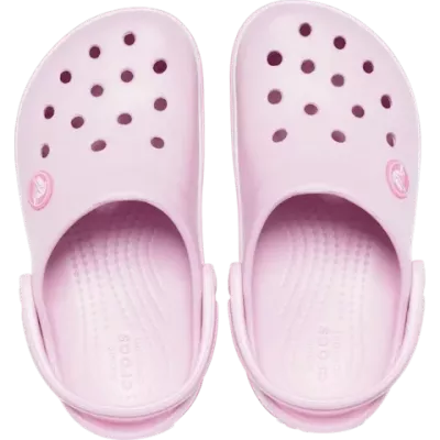 Sabots Crocs Crocband enfant rose réf 207006-6GD avec bande sportive et brides pivotantes