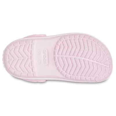 Sabots Crocs Crocband enfant rose réf 207006-6GD avec bande sportive et brides pivotantes