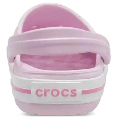 Sabots Crocs Crocband enfant rose réf 207006-6GD avec bande sportive et brides pivotantes