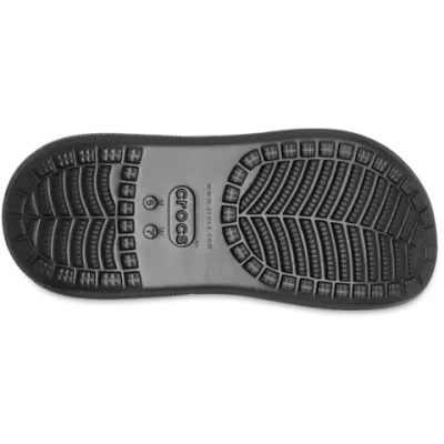 Sabots Crocs Crush Clog noir réf 207521-001 avec plateforme de 5,2 cm et bride pivotante