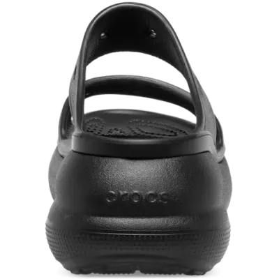Sandales Crocs Crush Sandal noir réf 207670-001 avec plateforme de 5,4 cm et design à deux brides