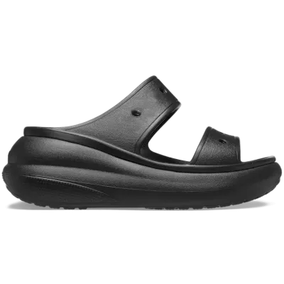 Sandales Crocs Crush Sandal noir réf 207670-001 avec plateforme de 5,4 cm et design à deux brides