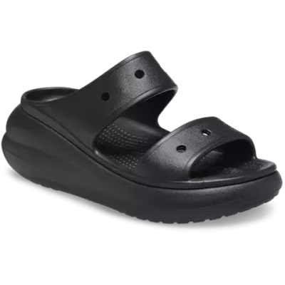 Sandales Crocs Crush Sandal noir réf 207670-001 avec plateforme de 5,4 cm et design à deux brides