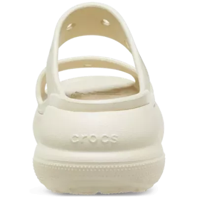 Sandales Crocs Crush Sandal blanc cassé réf 207670-2Y2 avec plateforme moderne et design à deux brides