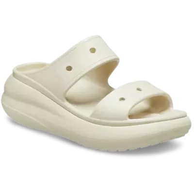 Sandales Crocs Crush Sandal blanc cassé réf 207670-2Y2 avec plateforme moderne et design à deux brides