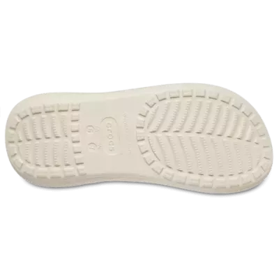 Sandales Crocs Crush Sandal blanc cassé réf 207670-2Y2 avec plateforme moderne et design à deux brides