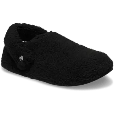 Chaussons Crocs Classic Cozzzy Slipper noir réf 209386-001 avec doublure douce effet mouton