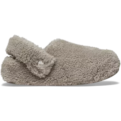 Chaussons Crocs Classic Cozzzy Slipper gris réf 209386-195 avec doublure chaude et semelle moelleuse