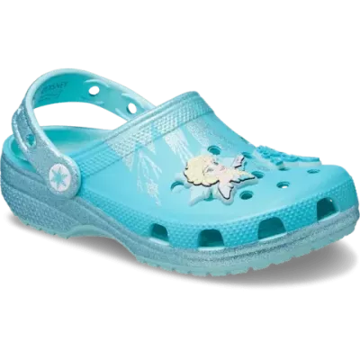 Sabots Frozen Elsa Classic Clog enfant bleu réf 210235-90H avec design Disney™ La Reine des Neiges