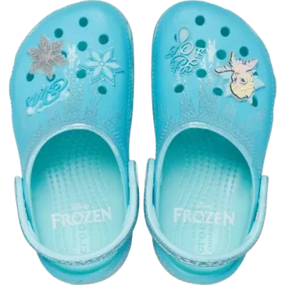 Sabots Frozen Elsa Classic Clog bébé bleu réf 210237-90H avec design Disney™ La Reine des Neiges