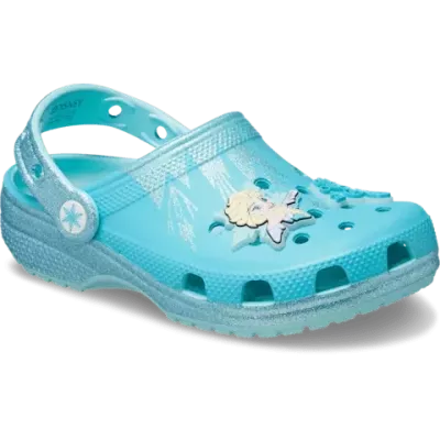 Sabots Frozen Elsa Classic Clog bébé bleu réf 210237-90H avec design Disney™ La Reine des Neiges