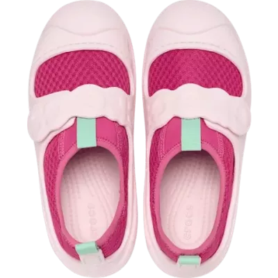 Chaussures d’eau Crocs Swiftwater Splash rose enfant réf 210619-6ZQ avec semelle adhérente