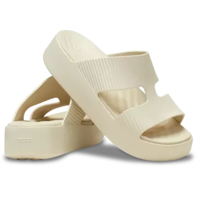 Sandales Crocs Getaway Groove Platform beige réf 210701-0LH avec technologie Free Feel™