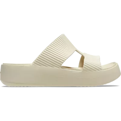 Sandales Crocs Getaway Groove Platform beige réf 210701-0LH avec technologie Free Feel™