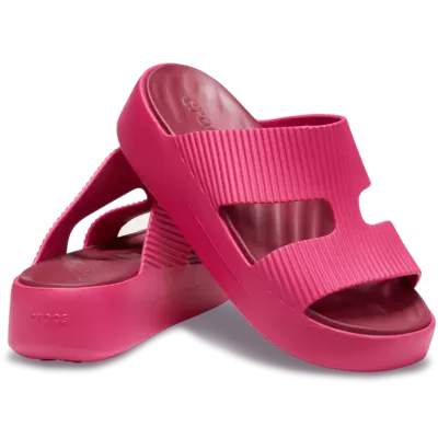 Sandales Crocs Getaway Groove Platform rose réf 210701-6ZQ avec plateforme confortable et Free Feel™