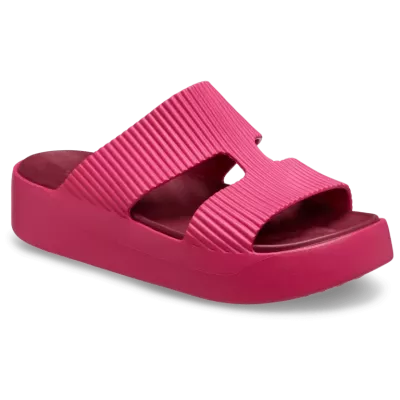 Sandales Crocs Getaway Groove Platform rose réf 210701-6ZQ avec plateforme confortable et Free Feel™