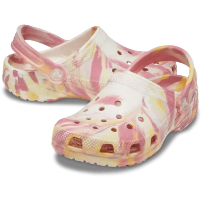 Sabots Crocs Classic Glow Marbled enfant réf 210718-78S avec effet Glow-in-the-Dark