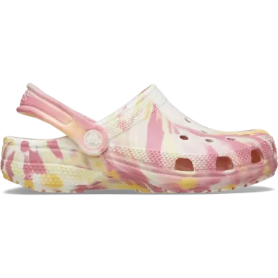 Sabots Crocs Classic Glow Marbled enfant réf 210718-78S avec effet Glow-in-the-Dark