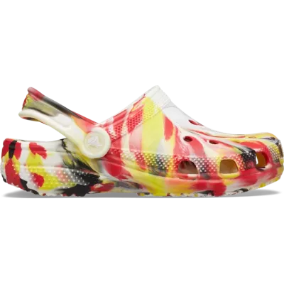 Sabots Crocs Classic Glow Marbled bébé réf 210720-6WE avec effet phosphorescent multicolore