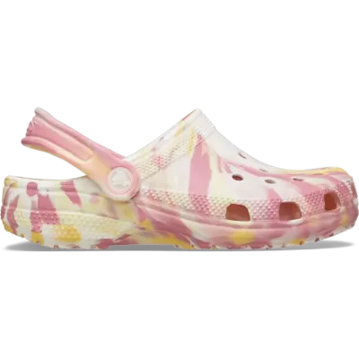 Sabots Crocs Classic Glow Marbled bébé réf 210720-78S avec effet lumineux phosphorescent