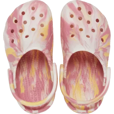 Sabots Crocs Classic Glow Marbled bébé réf 210720-78S avec effet lumineux phosphorescent