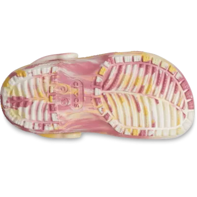 Sabots Crocs Classic Glow Marbled bébé réf 210720-78S avec effet lumineux phosphorescent
