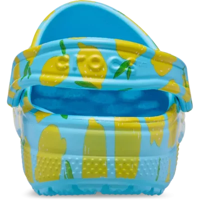 Sabots Crocs Classic Fresh Fruits bleu réf 211008-4WD avec imprimés fruits colorés