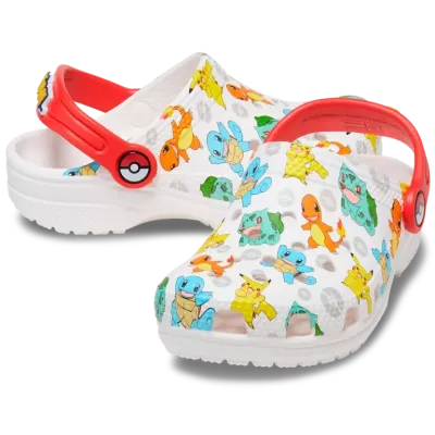 Sabots Pokémon Classic Clog K blanc réf 207739-94S pour enfant avec confort iconique Crocs™