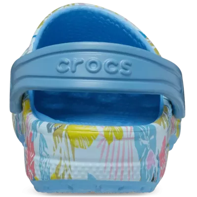 Sabots Stitch Classic Clog bébé bleu réf 209471-4TB avec décorations Disney Stitch™ et confort Crocs™