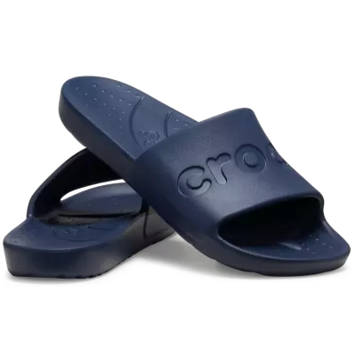 Sandales Crocs Slide bleu marine réf 210088-410 avec confort Croslite™ léger et souple