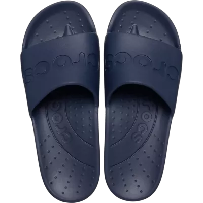 Sandales Crocs Slide bleu marine réf 210088-410 avec confort Croslite™ léger et souple