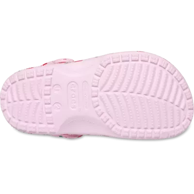Sabots Crocs Classic Fresh Fruits enfant rose réf 211020-6ZW avec imprimés fruits amusants