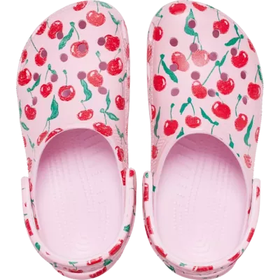 Sabots Crocs Classic Fresh Fruits rose réf 211008-6ZW avec imprimés fruits colorés