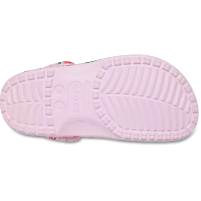 Sabots Crocs Classic Fresh Fruits rose réf 211008-6ZW avec imprimés fruits colorés