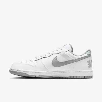 Nike Big Low homme blanc swoosh gris wolf semelle speckle 355152-106