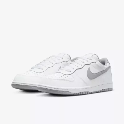 Nike Big Low homme blanc swoosh gris wolf semelle speckle 355152-106
