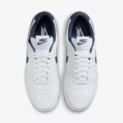 Nike Big Low homme blanc swoosh bleu marine semelle speckle 355152-140