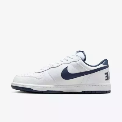Nike Big Low homme blanc swoosh bleu marine semelle speckle 355152-140