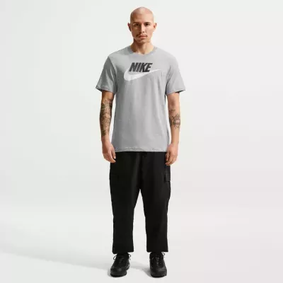 T-shirt Nike Icon Futura homme gris chiné logo noir swoosh blanc AR5004-063